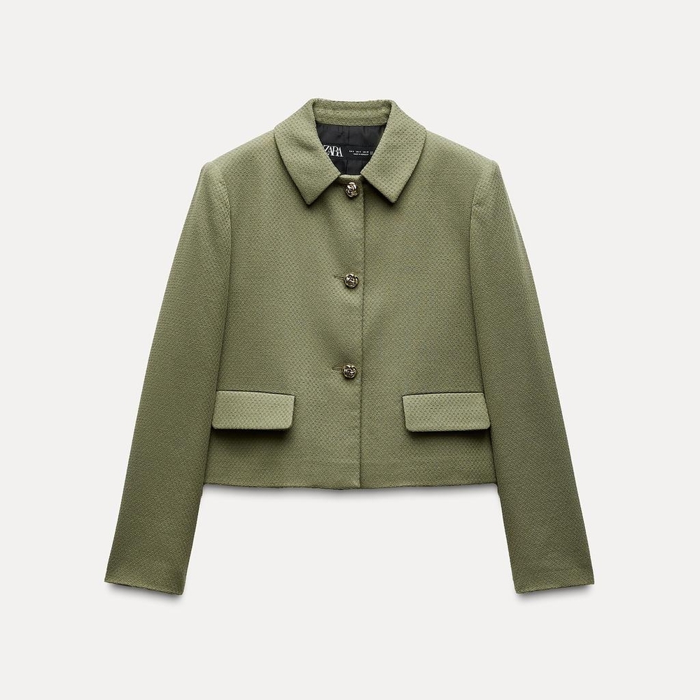 Zara Sage Green Blazer Jacket